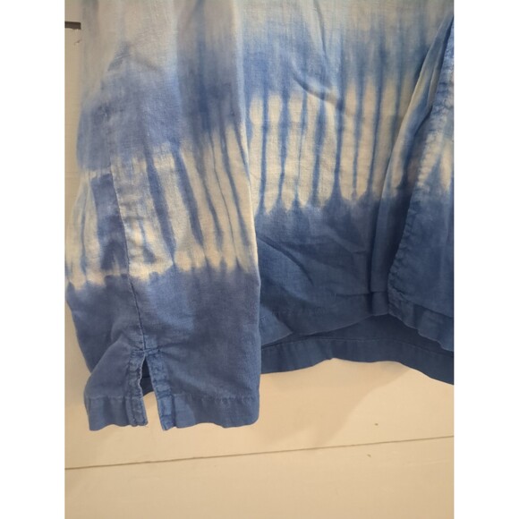 Vintage OTB OneTouch brand linen cotton men's XL tie dye button down - Picture 2 of 6